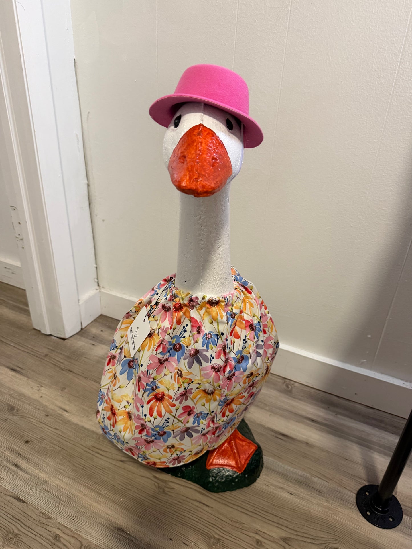 Pink Wildflower print with Pink Top Hat.