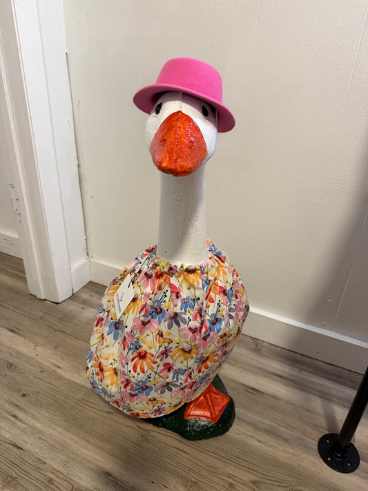 Pink Wildflower print with Pink Top Hat.