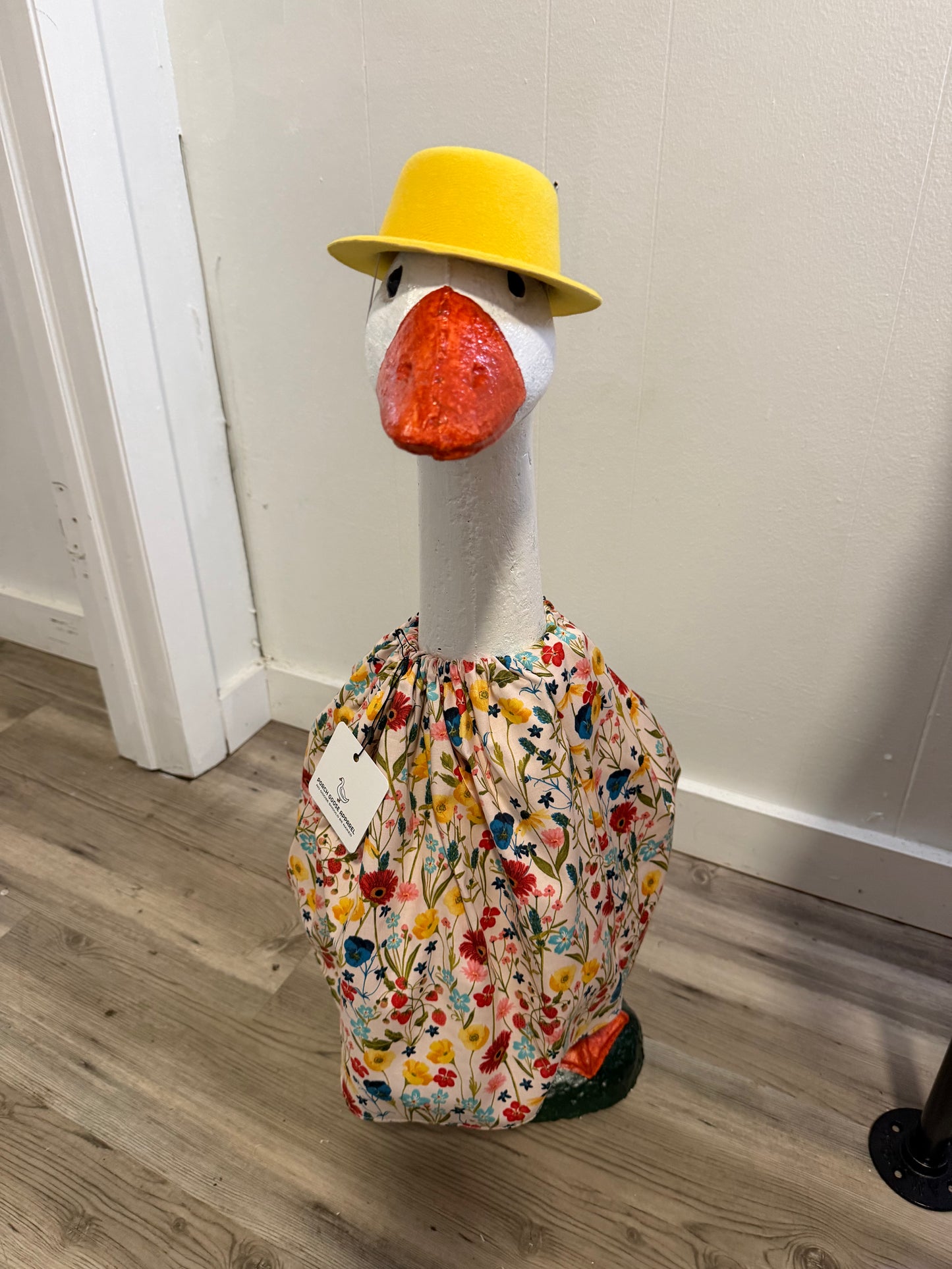 Wildflower print with Yellow Top Hat.